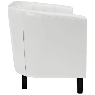 Prospect Upholstered Vinyl Loveseat White - Modway 2 Prospect Upholstered Vinyl Loveseat White - Modway - Image 2