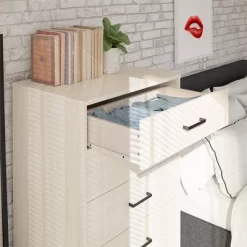 Kelly 5 Drawer Dresser Ivory Oak - Novogratz 17 Kelly 5 Drawer Dresser Ivory Oak - Novogratz -Cozy Living Deals Store GUEST 3b2a04c2 2754 4985 84b2 9a97fdbfc3fa