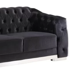 71" Pyroden Loveseat Black Velvet/Chrome Finish - Acme Furniture 13 71" Pyroden Loveseat Black Velvet/Chrome Finish - Acme Furniture -Cozy Living Deals Store GUEST 3c33c7e4 d3a1 425c bffc a71939610998
