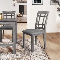 6-Piece Farmhouse Rustic Wooden Dining Table Set With 4 Chairs And Bench, Antique Gray - ModernLuxe 15 6-Piece Farmhouse Rustic Wooden Dining Table Set With 4 Chairs And Bench, Antique Gray - ModernLuxe -Cozy Living Deals Store GUEST 3c34ca9e 4351 423e a9d8 4f405a4fd3ca