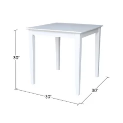 Solid Wood 30 " Square Dining Height Table White - International Concepts -Cozy Living Deals Store GUEST 3c39edfe 97d9 48b3 a30d 8163555a4fa0