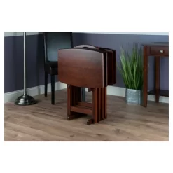 5pc Darryl Oversize Snack Table Set Antique Walnut - Winsome -Cozy Living Deals Store GUEST 3ca09d19 55ca 492b 8fea c734744498a8