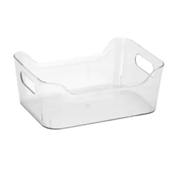 Simplify 7.68" X 5.12" X 3.15" 3pk Small Storage Tote With Handles Clear