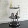 Otero Server Cart Acrylic And Chrome - Steve Silver