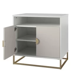 Kelly Accent Cabinet White/Taupe - Paris Hilton X The Novogratz 13 Kelly Accent Cabinet White/Taupe - Paris Hilton X The Novogratz -Cozy Living Deals Store GUEST 3d6092c1 7491 4094 8382 5db5513cd2d4