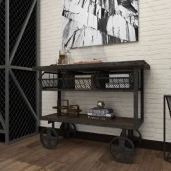 Industrial Metal Console Table Dark Black - Olivia & May -Cozy Living Deals Store GUEST 3dcfe057 9708 4b19 888b 05b7b7c0ec24
