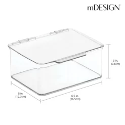 MDesign Plastic Craft Room Storage Organizer Box With Hinged Lid, 8 Pack, Clear 9 MDesign Plastic Craft Room Storage Organizer Box With Hinged Lid, 8 Pack, Clear -Cozy Living Deals Store GUEST 3e2d2c12 dd67 405a 88cd 23b513ca48b7