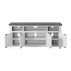 Foundry 65" TV Stand White Stain With Gray Top - Martin Svensson Home -Cozy Living Deals Store GUEST 3e527e15 7128 45ba 8cbf 446bf043e92f