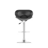 Set Of 2 Adjustable Curved Form Fitting Leatherette Barstool - Corliving