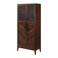 68" Boho Modern Tall Storage Wood Cabinet - Saracina Home -Cozy Living Deals Store GUEST 3ece700f 9254 4aa9 9ef6 bd393a80cff3