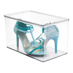 MDesign Plastic Stackable Closet Storage Bin Box With Lid - Clear -Cozy Living Deals Store GUEST 3f2fed1d 58c6 4f5a bdc2 ff141bf956f7