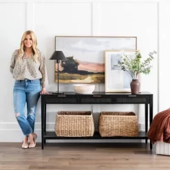 East Bluff Woven Drawer Console Table - Threshold™ Designed With Studio McGee -Cozy Living Deals Store GUEST 3fbfc6cc 1762 479f 85f6 5816e3ff493f