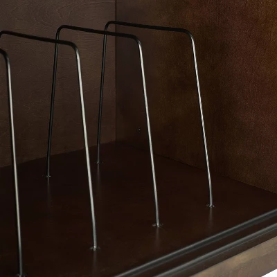 Asher Record Storage Media Console Dark Brown - Crosley 12 Asher Record Storage Media Console Dark Brown - Crosley - Image 12