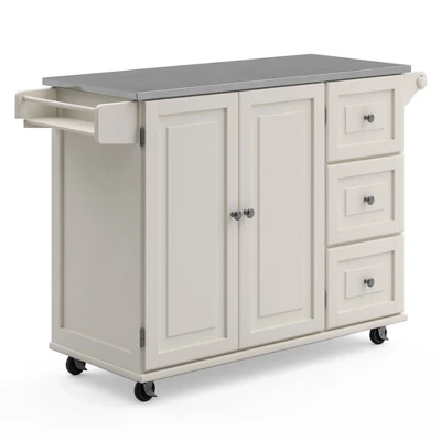Large Dolly Madison Kitchen Cart With Stainless Steel Top - Homestyles 17 Large Dolly Madison Kitchen Cart With Stainless Steel Top - Homestyles - Image 17