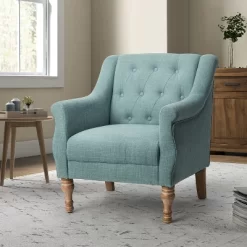 Charlie Wooden Upholstery Livingroom Armchair With Button-tufted | ARTFUL LIVING DESIGN -Cozy Living Deals Store GUEST 4080a391 b0b9 4740 80ae 69468a70281d