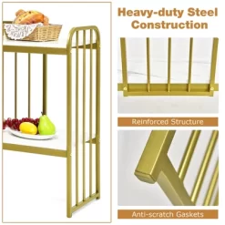 Costway 2-Tier Console Table Modern Buffet Serving Table Storage Shelf For Entryway -Cozy Living Deals Store GUEST 412a6a7c a970 4235 8f2f f642d4c20c21