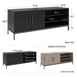 Somerton Credenza TV Stand For TVs Up To 70" Light Brown Oak - Room & Joy -Cozy Living Deals Store GUEST 41e21ed1 9d49 422d 9f7d e6940c07e928