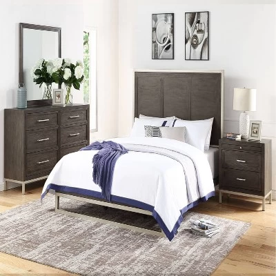 Broomfield 2 Drawer Nightstand Walnut - Steve Silver Co. 2 Broomfield 2 Drawer Nightstand Walnut - Steve Silver Co. - Image 2