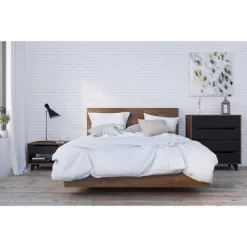 4pc Barista Bedroom Set Truffle/Black - Nexera -Cozy Living Deals Store GUEST 41f19252 50c4 44ea b0d4 9e37bbbf43a7