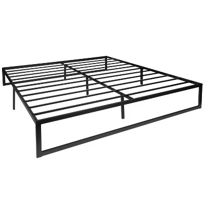 Merrick Lane 14 Inch Steel Bed Frame With Steel Slat Support For Any Mattress (No Box Spring Required) 11 Merrick Lane 14 Inch Steel Bed Frame With Steel Slat Support For Any Mattress (No Box Spring Required) - Image 11