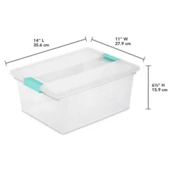 Sterilite 64 Qt Latching Box Large Stackable Clear Plastic Storage Totes, 6 Pack & Deep Clip Container Bins For Organization And Storage, 4 Pack -Cozy Living Deals Store GUEST 42c1e0d3 0106 4451 8f9f 5c9d905436c8