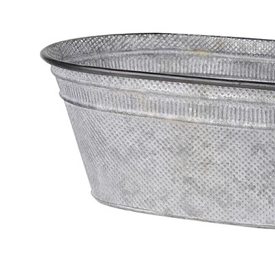 Clemson Oval Metal Tubs Silver 3pk - A&B Home 1 Clemson Oval Metal Tubs Silver 3pk - A&B Home
