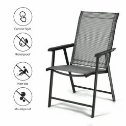 Costway 2PCS Folding Chairs Steel Frame Patio Garden Outdoor W/ Armrest & Footrest -Cozy Living Deals Store GUEST 448e10cf aed8 4aab a11d 119ed132fa30