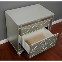 3pc Queen La Mesa Bed Nightstand And Dresser Set Silver - HOMES: Inside + Out -Cozy Living Deals Store GUEST 44b4e457 5e93 47ab 8db3 40fe9ef2876d