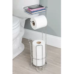 Classico Roll Stand Plus With Shelf Chrome - IDESIGN 5 Classico Roll Stand Plus With Shelf Chrome - IDESIGN -Cozy Living Deals Store GUEST 45601761 f453 4bc0 92ac 93475818b673