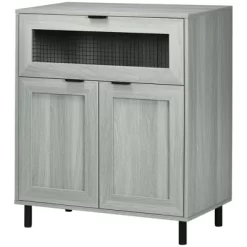 HOMCOM Industrial Buffet Cabinet, Kitchen Sideboard With Metal Grid Flip Drawer, 2-Tier Cabinet, Adjustable Shelf For Living Room, Dining Room, Gray 7 HOMCOM Industrial Buffet Cabinet, Kitchen Sideboard With Metal Grid Flip Drawer, 2-Tier Cabinet, Adjustable Shelf For Living Room, Dining Room, Gray -Cozy Living Deals Store GUEST 45f7b5f0 de67 4a10 b4cc ff04f7a4c52a