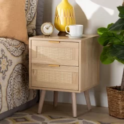 Baird Wood And Rattan 2 Drawer Nightstand Brown - Baxton Studio 12 Baird Wood And Rattan 2 Drawer Nightstand Brown - Baxton Studio -Cozy Living Deals Store GUEST 45f8b5b2 1318 47c6 b4a6 cd857c294c51