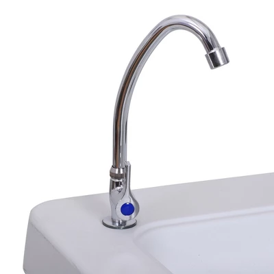 Outsunny Portable Folding Camping Table With Sink, Faucet, Dual Stainless Steel Basins, And Accessories For Fish Cleaning, 50" 4 Outsunny Portable Folding Camping Table With Sink, Faucet, Dual Stainless Steel Basins, And Accessories For Fish Cleaning, 50" - Image 4