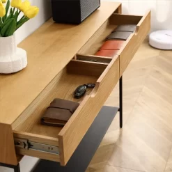 Freya 47.24" Length 2 Slide-out Drawers Entryway Rectangle Storage Console Table With Carbon Steel-Maison Boucle -Cozy Living Deals Store GUEST 46336320 94c3 43ef 90f6 c488ac976f31