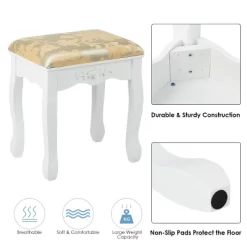 Costway Vanity Table Dressing Table 5 Make Up Table Stool -Cozy Living Deals Store GUEST 46759b5b 6544 498a a7b6 3984531d0abb