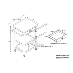 Sydney Apartment Kitchen Cart - Linon -Cozy Living Deals Store GUEST 4759ea11 40df 48b4 a63c 0c57163bf5b7