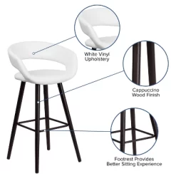 Merrick Lane Wood Ultramodern Bar Counter Stool With Upholstered Seat -Cozy Living Deals Store GUEST 4778b628 1794 4f0e 9ffa 49777e18b091
