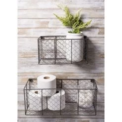 DII Chicken Wire Vintage Industrial Rustic Farmhouse Wall Medium Storage Basket For Plants, Towels, Food, And More, Gray (2 Pack) 6 DII Chicken Wire Vintage Industrial Rustic Farmhouse Wall Medium Storage Basket For Plants, Towels, Food, And More, Gray (2 Pack) -Cozy Living Deals Store GUEST 477c48ef ee35 498a a82b 963b8bd9b74a