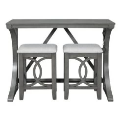 Farmhouse 3-Piece Counter Height Dining Table Set With USB Port And Upholstered Stools-ModernLuxe -Cozy Living Deals Store GUEST 47fb9d28 53e9 4f3a 8821 8f0be2fe8261