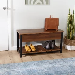 Honey-Can-Do Shoe Storage Bench Walnut -Cozy Living Deals Store GUEST 4904bd0f 8016 478f bc88 25b6e5c084a4