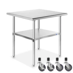 GRIDMANN Stainless Steel Table With 4 Casters (Wheels), NSF Commercial Kitchen Work & Prep Table -Cozy Living Deals Store GUEST 4963ae0e 9227 4d6d 887e 3c6949b3ed92
