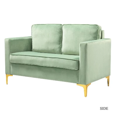 Eldoria Sofa Loveseat With Gold Stainless Leg | Karat Home 18 Eldoria Sofa Loveseat With Gold Stainless Leg | Karat Home - Image 18