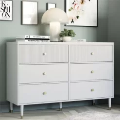 Elizabeth 6 Drawer Dresser Gray - CosmoLiving By Cosmopolitan