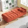 Modern Linen Upholstered Convertible Folding Futon Sofa Bed-ModernLuxe