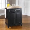 Cambridge Wood Top Portable Kitchen Island/Cart Black/Natural - Crosley