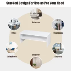 Costway 3 PCS Stackable Shoe Rack 31-Inch Horizontal Organizer 2-tier StorageShelf WhiteBrown 16 Costway 3 PCS Stackable Shoe Rack 31-Inch Horizontal Organizer 2-tier StorageShelf WhiteBrown -Cozy Living Deals Store GUEST 4a6d80e8 56a3 4842 8ba9 8fa784d1e0da