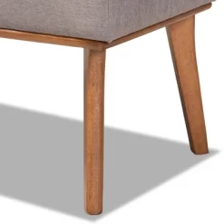 Odessa Mid-Century Modern Fabric Upholstered Wood Dining Bench Walnut/Brown - Baxton Studio -Cozy Living Deals Store GUEST 4a92d6c0 aa61 4d94 9c7c ee4e36f569fd