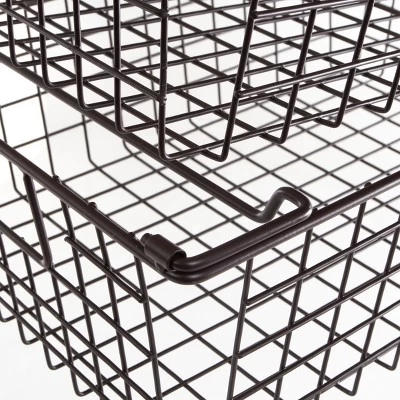 Set Of 2 Storage Bins - Basket Set For Toy, Kitchen, Closet, And Bathroom Storage - Large Shelf Organizers With Handles By Home-Complete (Brown) 9 Set Of 2 Storage Bins - Basket Set For Toy, Kitchen, Closet, And Bathroom Storage - Large Shelf Organizers With Handles By Home-Complete (Brown) - Image 9