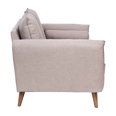 Emma And Oliver Upholstered Mid-Century Modern Pocket Spring Loveseat With Wooden Legs And Removable Back Cushions 9 Emma And Oliver Upholstered Mid-Century Modern Pocket Spring Loveseat With Wooden Legs And Removable Back Cushions - Image 9