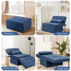 Costway 4 In 1 Multi-Function Sofa Bed Convertible Sleeper Folding Ottoman -Cozy Living Deals Store GUEST 4afceeb5 17f7 461f aac5 9d8d33ec245b