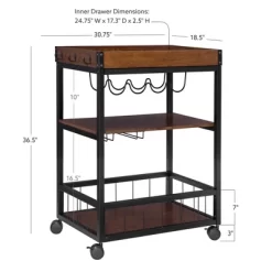 Austin Kitchen Cart Metal/Wood - Linon -Cozy Living Deals Store GUEST 4b38a8c6 5ee9 4b5b 99e6 e54c275581da
